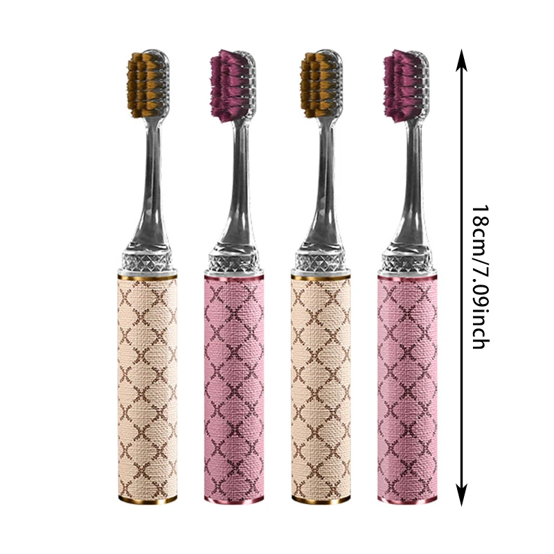 4PCS/BOX Platinum Lipstick Toothbrush Highly Efficient Cleaning Ultra Soft Comfortable Bristles Travel Portable Home Cleaning Lu
