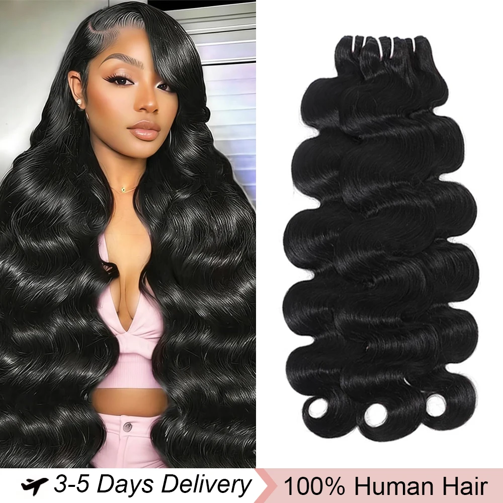 Lots de mèches de cheveux humains naturels grade 16A texture Bone Straight lisse baguette Extensions brésiliennes vierges 100 % non traitées Lot de 3 ou 4 paquets Offre spéciale cheveux 100 % naturels