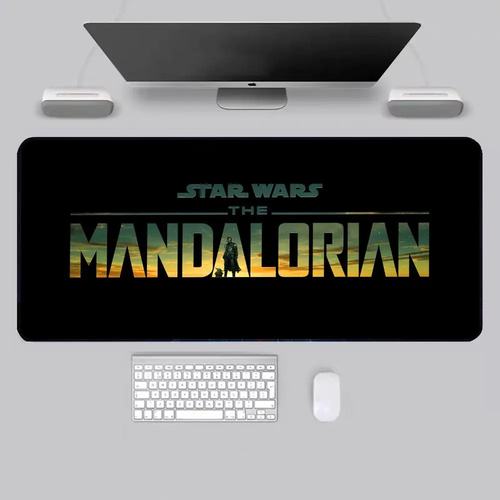 s-Starses w-Wars-s Mandalorian Mouse Pad Gamers Anime game XXL Home HD Computer Desk Mats Office SuppliesDesktop 70X30 90x40