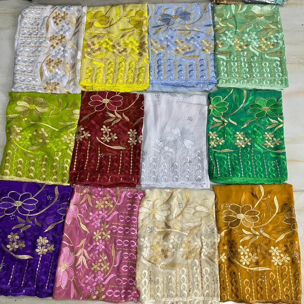 

Wholesale 2mx1m Floral Ethnic Lace Scarves Factory Price Cheap African Chiffon Hijab Scarfs Colorful Muslims' New Ethnic Shawls"