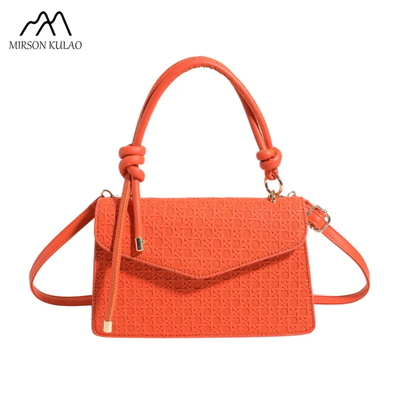 

New Europe and the United States early autumn solid color crossbody bag single shoulder simple diamond lattice small square bag