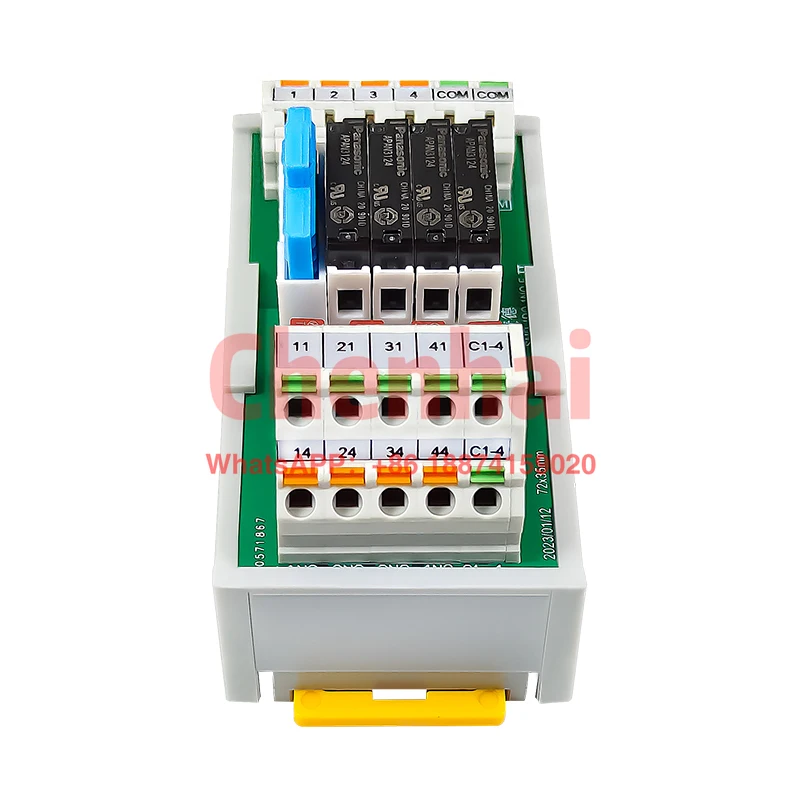 

8 channel 5A 250VAC/24VDC 1NO load with fuse in line relay module.