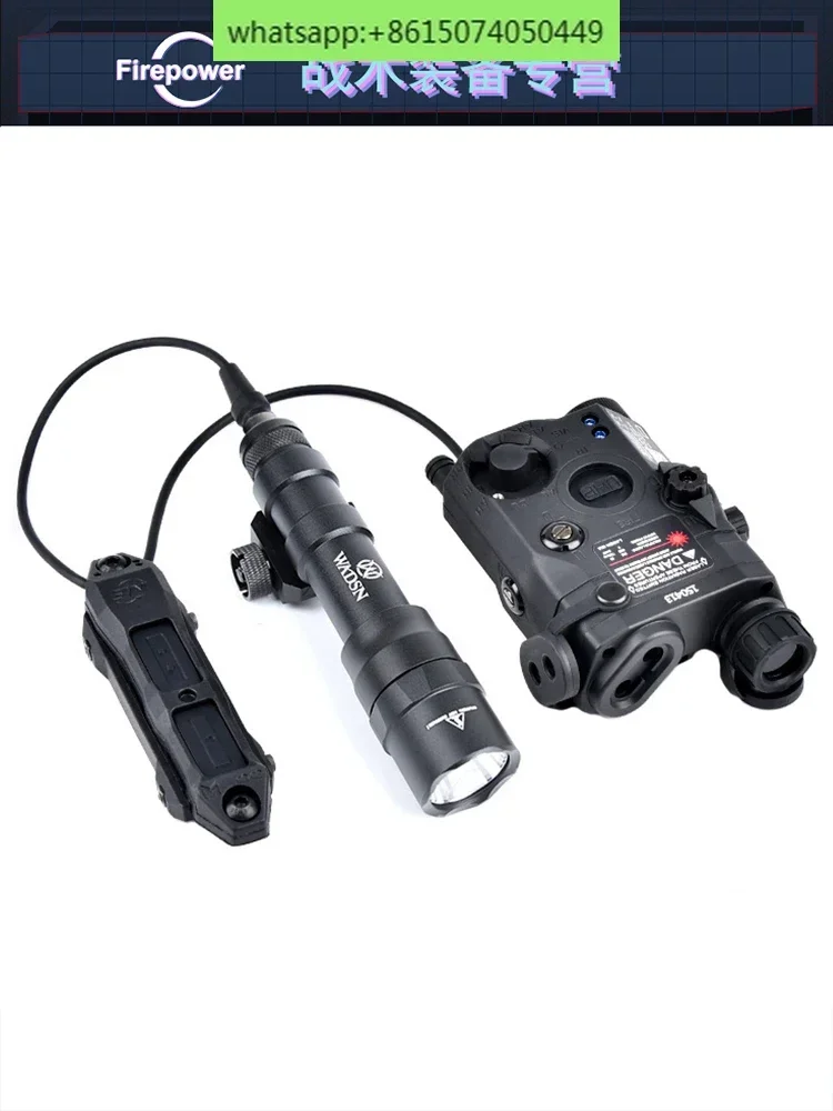 M600DF flashlight 1400 lumen strong light PEQ15 double control mouse tail set