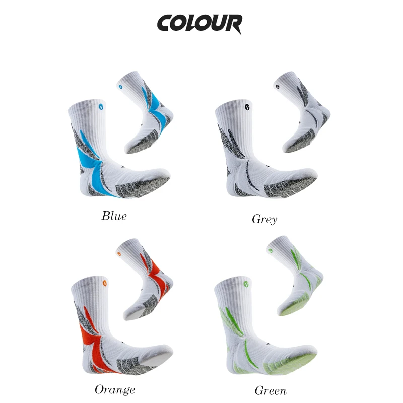 3 Pairs Pack Professional Basketball Socks for Men Thick Non Slip Outdoor Cycling Climbing Running Socks Breathable