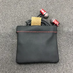 Earphone Bag PU Leather Earphone Case Headset Carrying Pouch Store Headphone Package Headset Accessorie