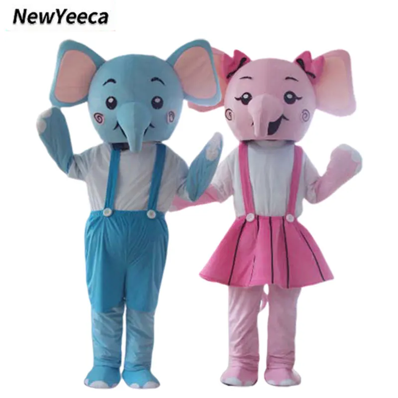 Elephant Mascot Cartoon Doll Cosplay Costume for Adult Man and Woman Christmas Activity Halloween Easter Birthday Anime Party