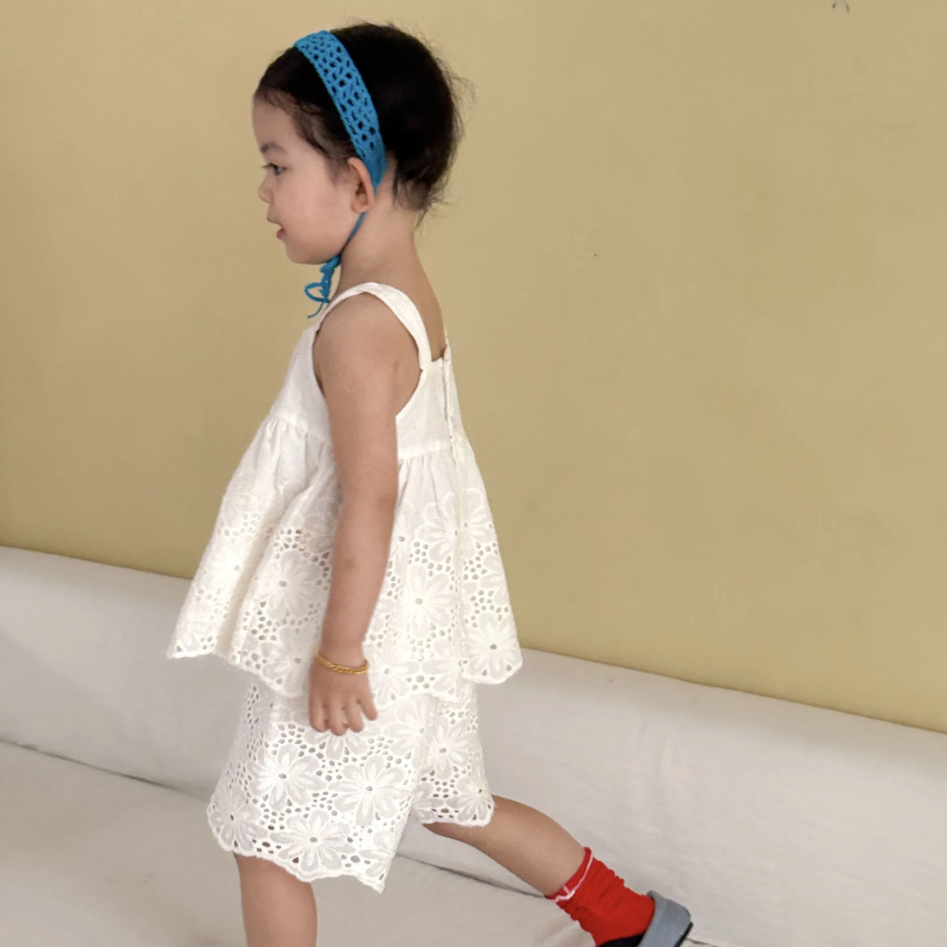 2026 Summer New Children Sleeveless Clothes Set Girls Flower Embroidery Sling Tops + Shorts 2pcs Suit Kids Cotton Outfits
