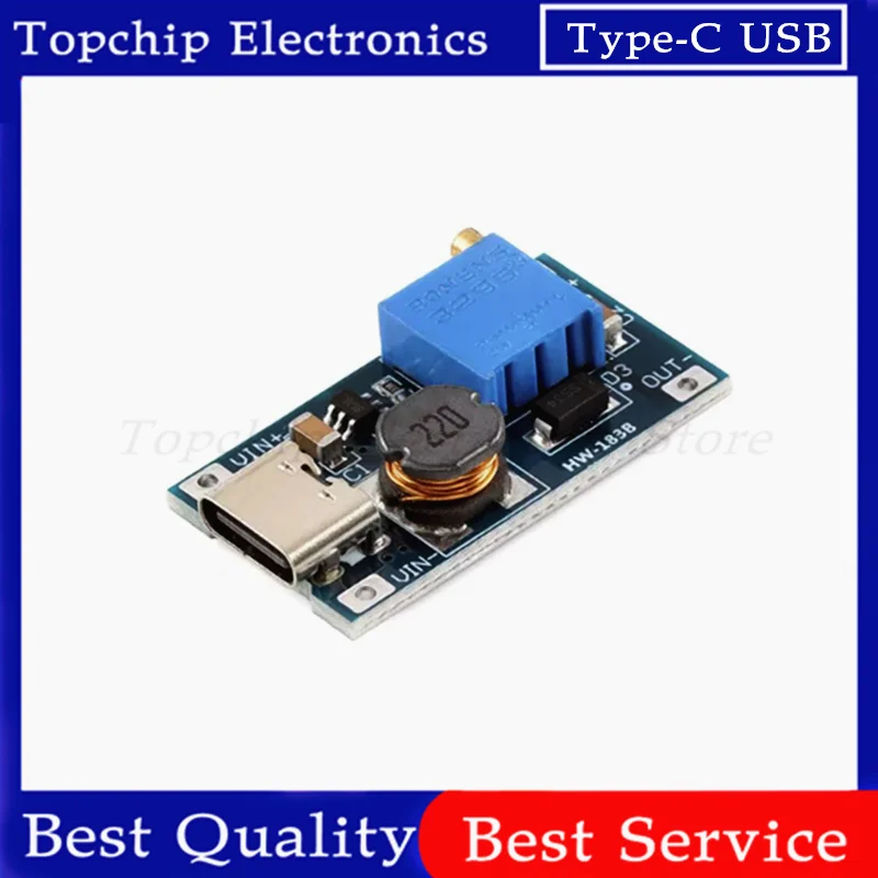 5pcs MT3608 DC-DC Adjustable Boost Module 2A Boost Plate Step Up Module with/without MICRO USB 2V-24V to 5V 9V 12V 28V