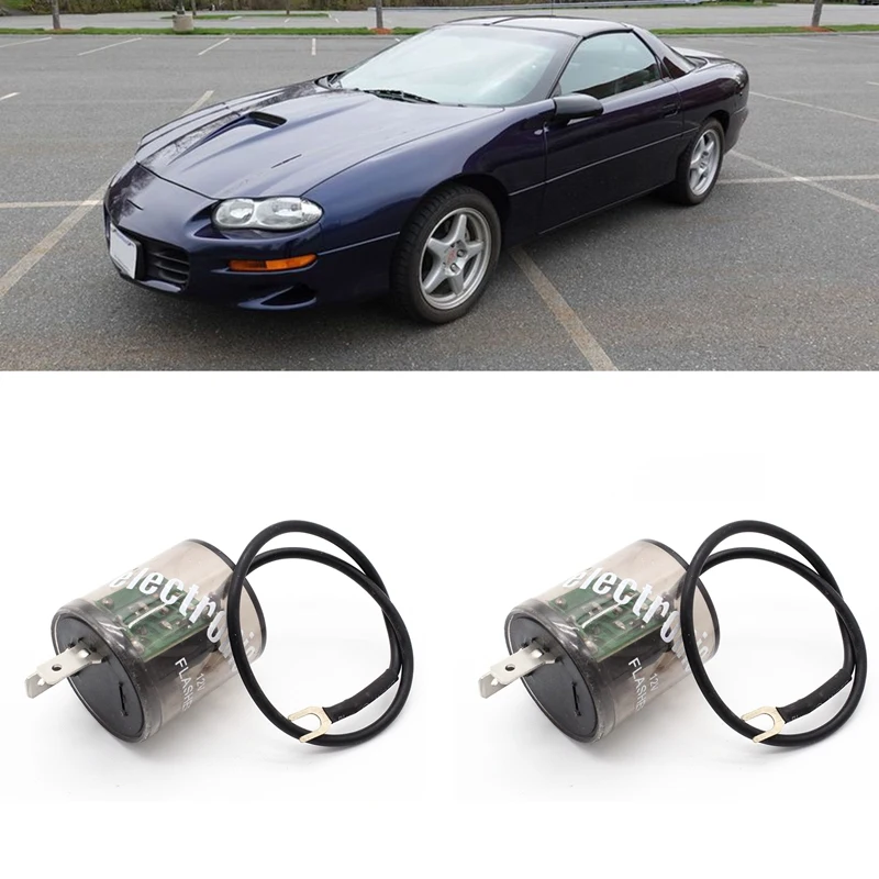 2Pcs Terminal Relay Electronic Switch Flasher 12V LED Turn Signal Light For 1998-2002 Chevrolet Blazer Camaro