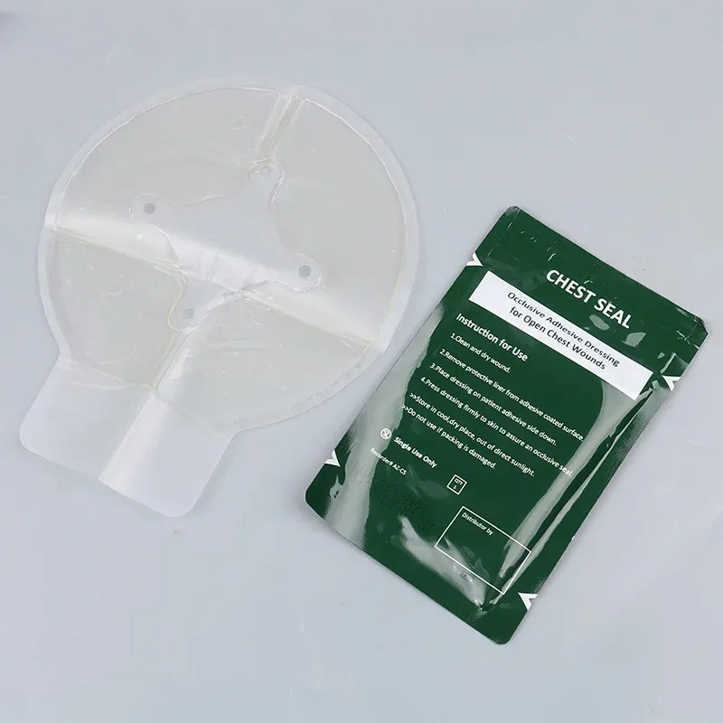 Professional Chest Seal Ventilated Chest Sealing Patch with Four Holes Life Saving Emergency Equipment for Pneumothorax Wound - view 3