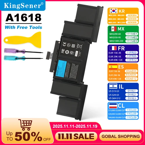 Kingsener 11,36 V 99.5Wh A1618 Batería Para Apple Macbook