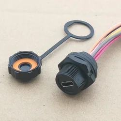 1pc Threaded TYPE C Waterproof Port IP67 Data Charging Jack Connector USB3.0 Socket USB-C Charger Plug Dock