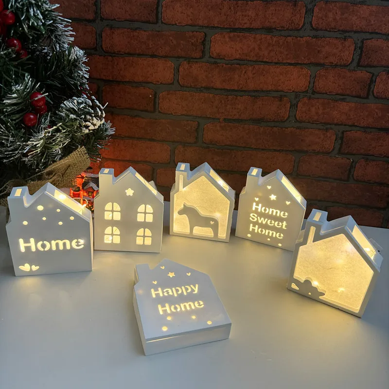 Room Night Light Decoration Silicone Mold LED Luminous House Light Plate Decoration Plaster Mold Drop Glue Mold