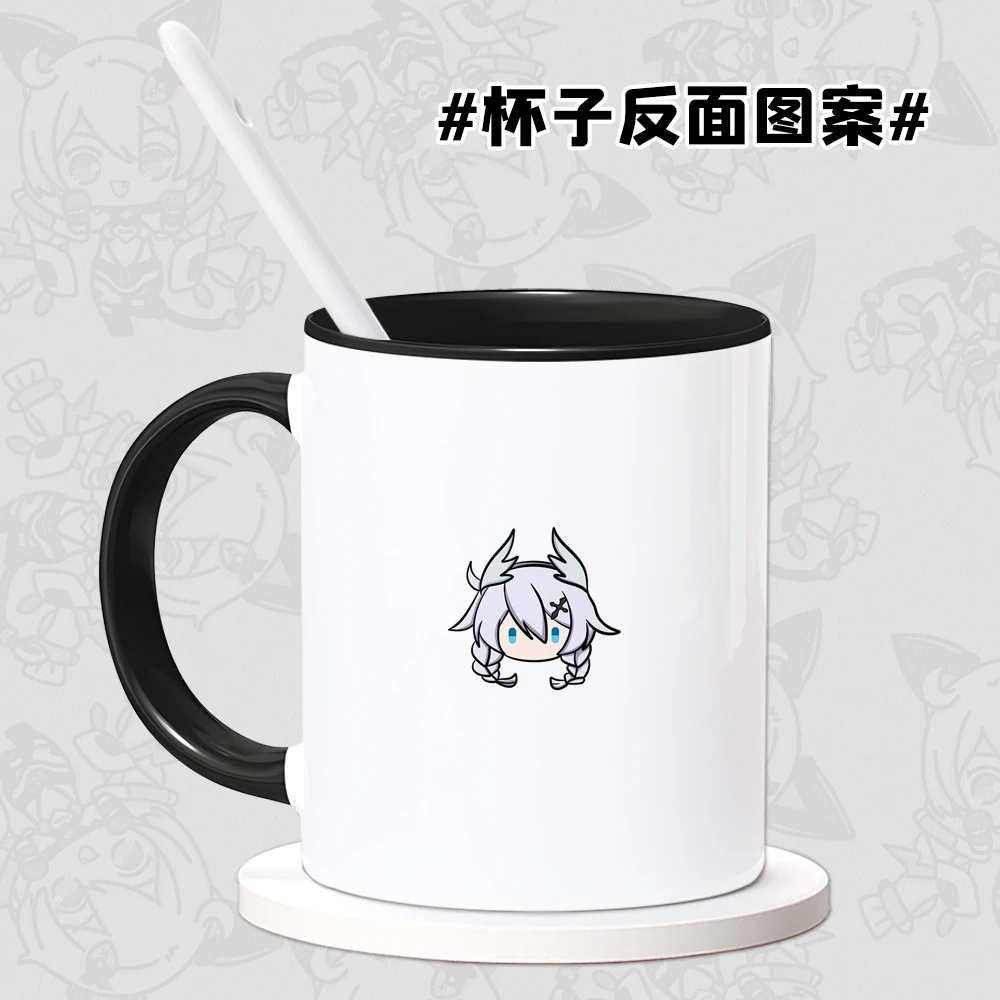 أكواب شاي أنيمي كوسبلاي للجماهير ، كوب إبداعي مع ملعقة ، كوب بغطاء ماء ، هدايا هونكاي: ستار ريل ، كيانا كازلانا ، إصدار كيو ، إكسسوارات سيراميك