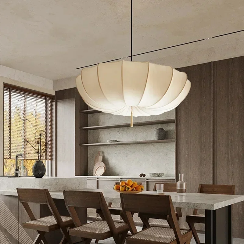 French Cream Bedroom Pendant Japanese Vintage Restaurant Living Room Lights Warm Master Bedroom