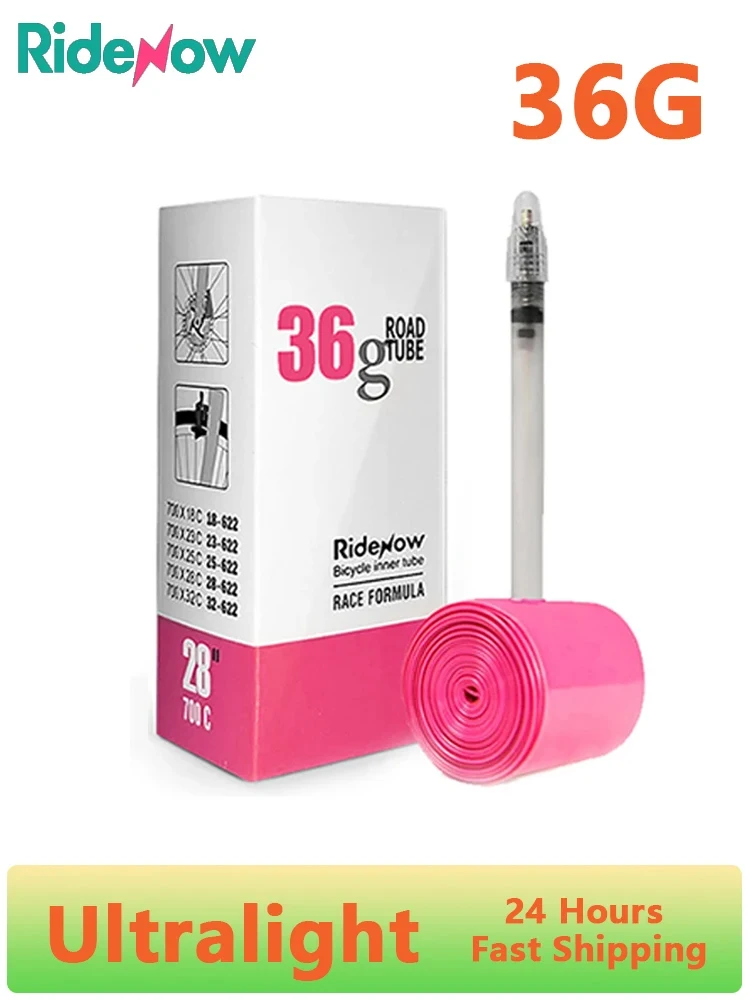 AliExpress rrskit RideNow Ultralight Bike Inner Tube With Patch Kit 700-32c Road Bicycle TPU Tire 45/65/85mm Length French Valve Super Light Tube