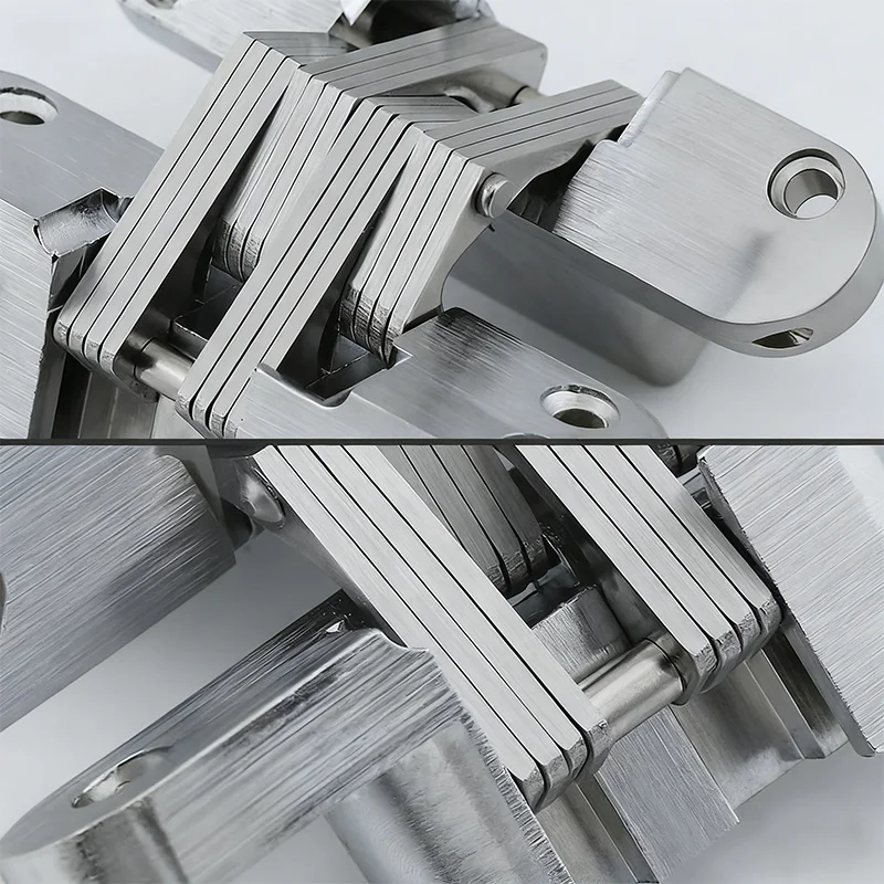 

1PCS Hidden Door Hinges Cross Stainless Steel Folding Heavy Duty Hinge Built-in Door Wooden Door Furniture Hardware Accessories