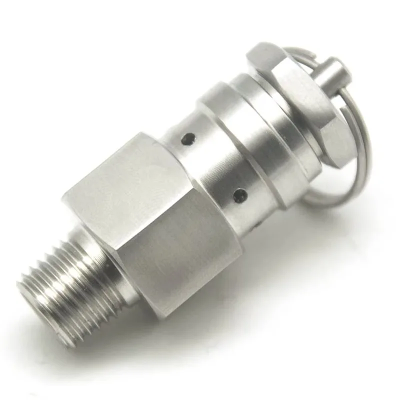 วาล์วระบายไอเสียสแตนเลสคุณภาพสูงขนาดเล็ก SS304 ขนาด 1/4\" 1/2\" เกลียว BSPT NPT แบบตัวผู้ ความดัน 1 บาร์ สำหรับปล่อยก๊าซ