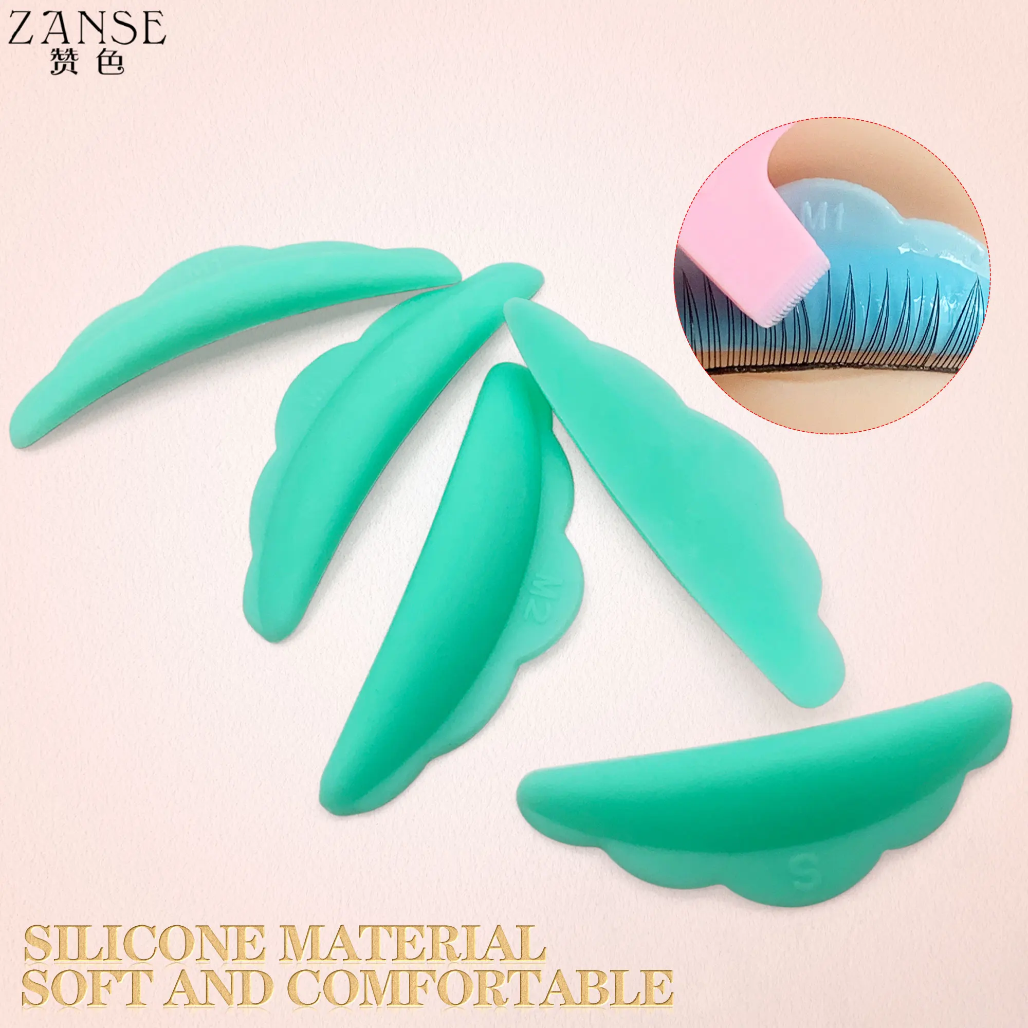 ZANSE 5Pairs Eyelashes Perming Rods Soft Silicone Eyelash Extension Lifting Pad Eye Lash Lift Curlers Curl Shields Pads