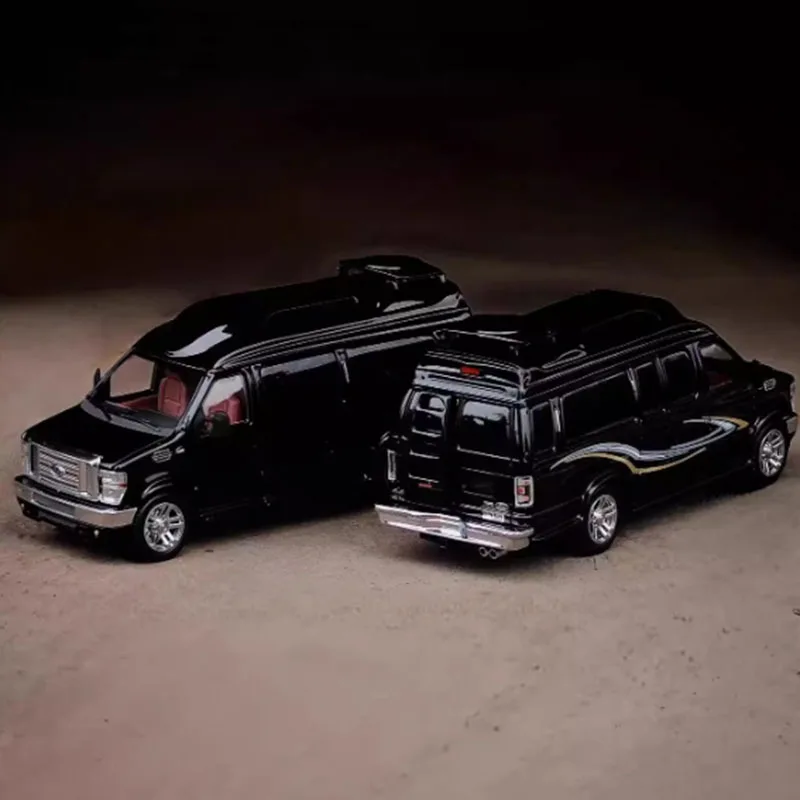 MK Miniaturen Diecast Legering 1/64 Ford E350 RV Legering Model Auto Simulatie Klassieke Collectie Statische Display Cadeau Decoratie
