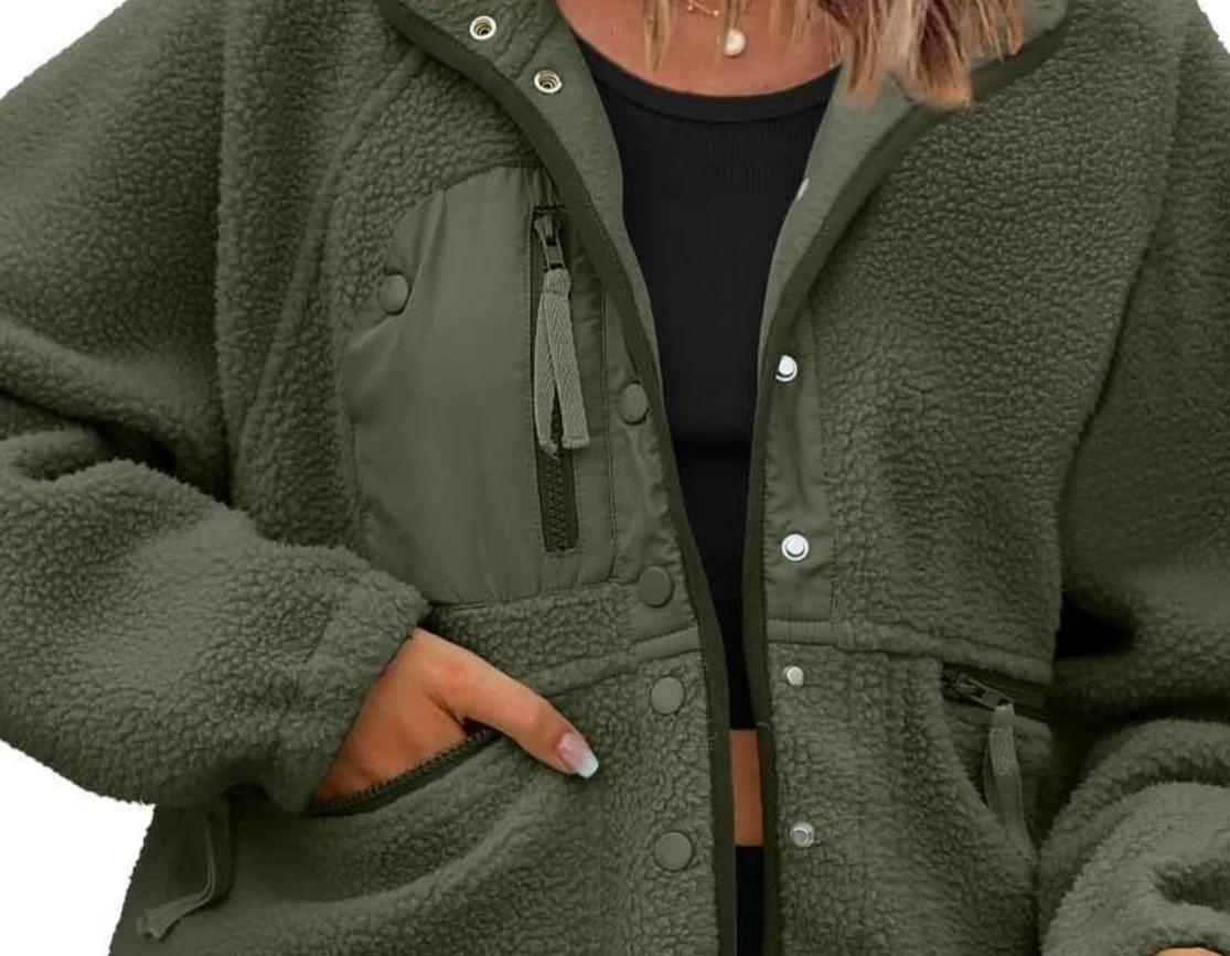 

2025 New Autumn and Winter Thick Small Particle Imitation Lamb Wool Composite Lining Plush Fabric Jacket for Women