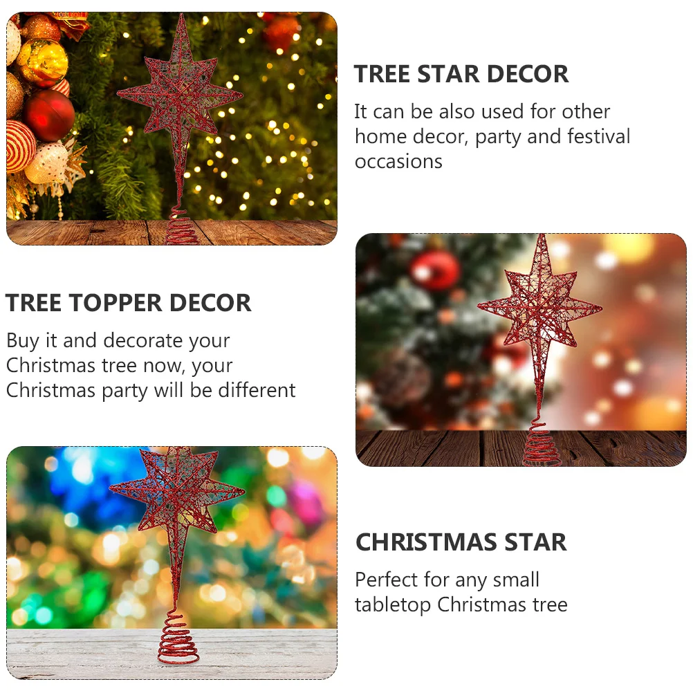 

Christmas Top Decoration naments Stars Elf Decorations Indoor Topper Flash Christmas Tree Topper Star Treetop Tree Star Decor