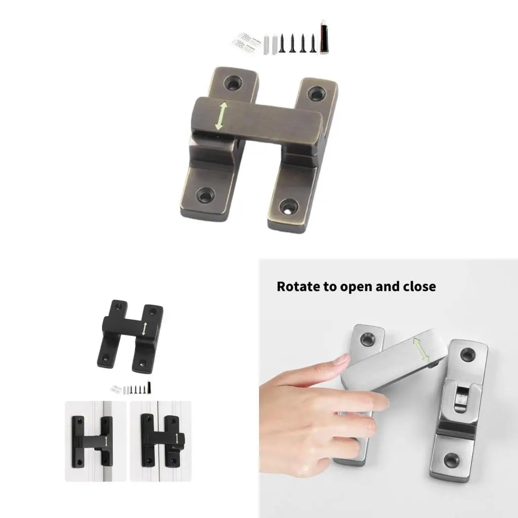 

90/180 Degree Barn Door Lock Antitheft Door Bolt Safety Sliding Barn Door Lock
