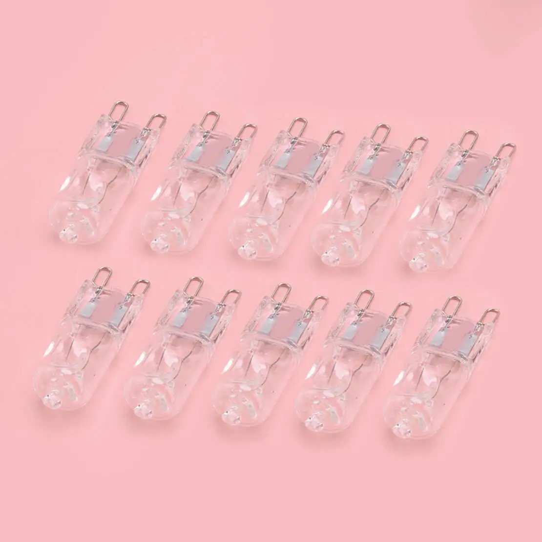 10Pcs G9 Halogen Lamp Clear Capsules with Warm White Light Base Bulb 40W