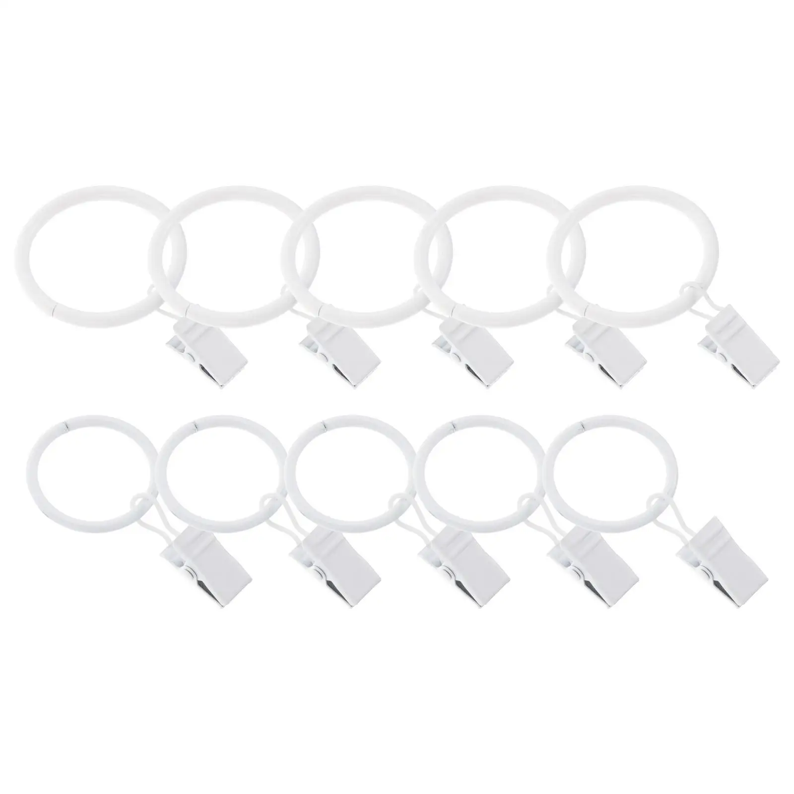 

20 Pcs Iron Curtain Hooks Curtain Rings Curtain Clips Home Decor Bedroom Bathroom Household Hooks Household Products Hanging