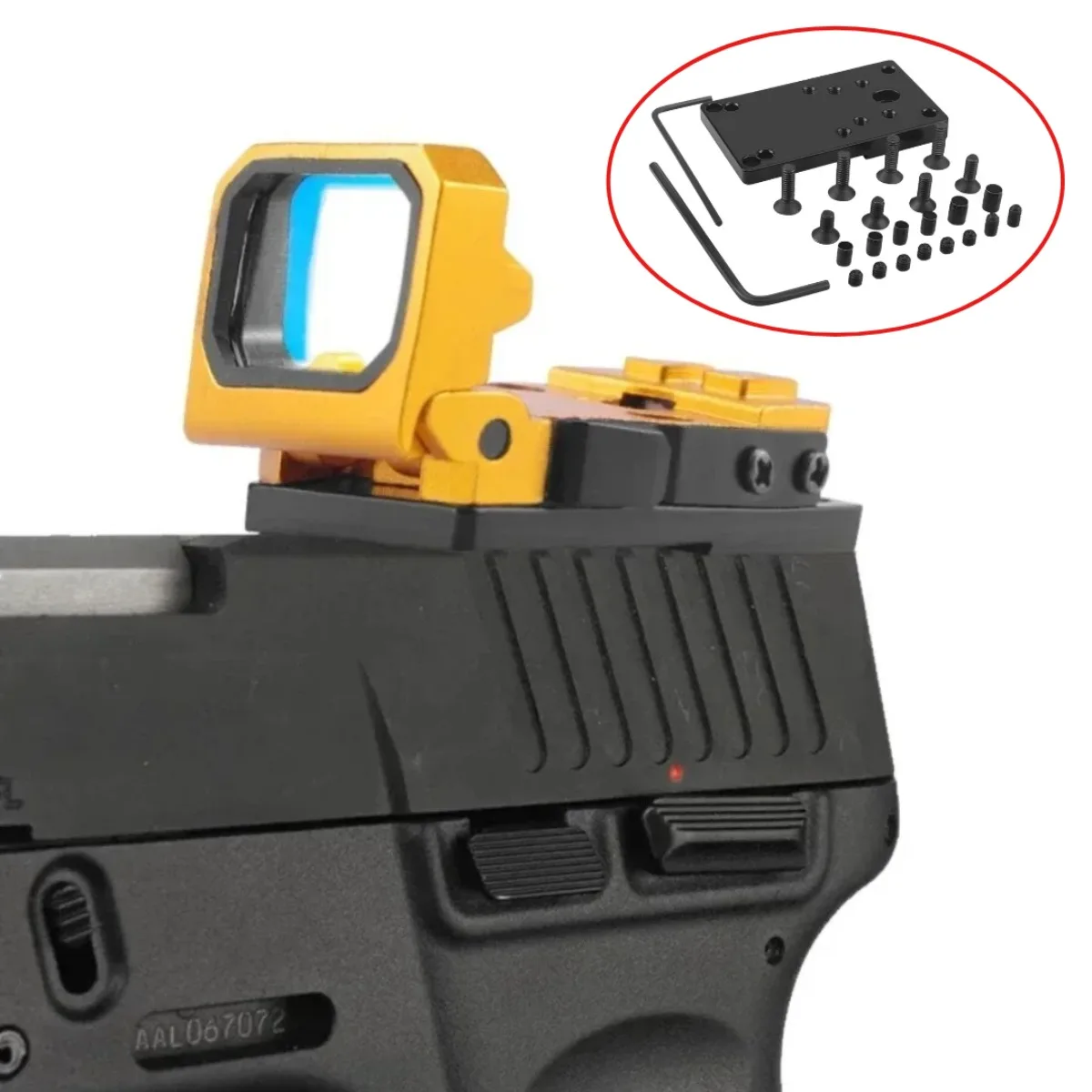 Placa de Montaje para Mira de Punto Rojo Táctica, Accesorios Ópticos Compatibles con Taurus PT111 G2c G3 para VISM Docter Noblex Footprint