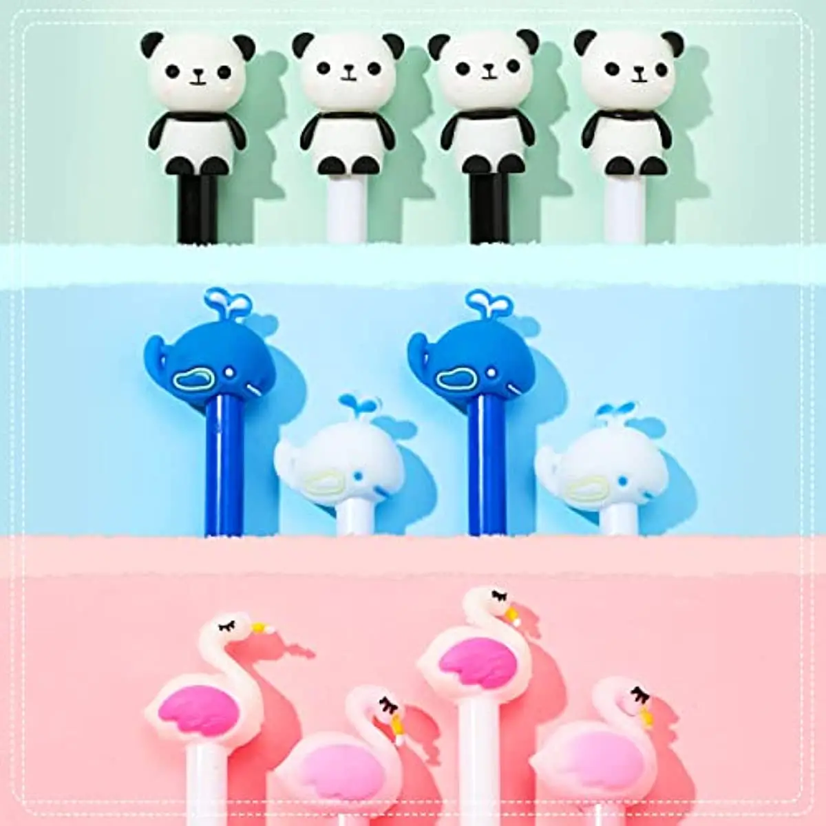 Imagem -06 - Bonito Cartoon Gel Canetas de Tinta Preta Conjunto Bulk Assorted Ferramentas de Escrita Animal Fruit Food Aniversário Presente Escritório Escola Suprimentos 24 Pcs