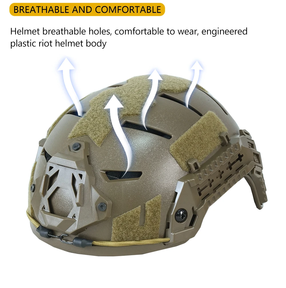 BOOIU Tactical Helmet ABS Child Helmet for Head Circumference 50-55cm Outdoor Sport CS Riding Airsoft Helmets Protect Equipment
