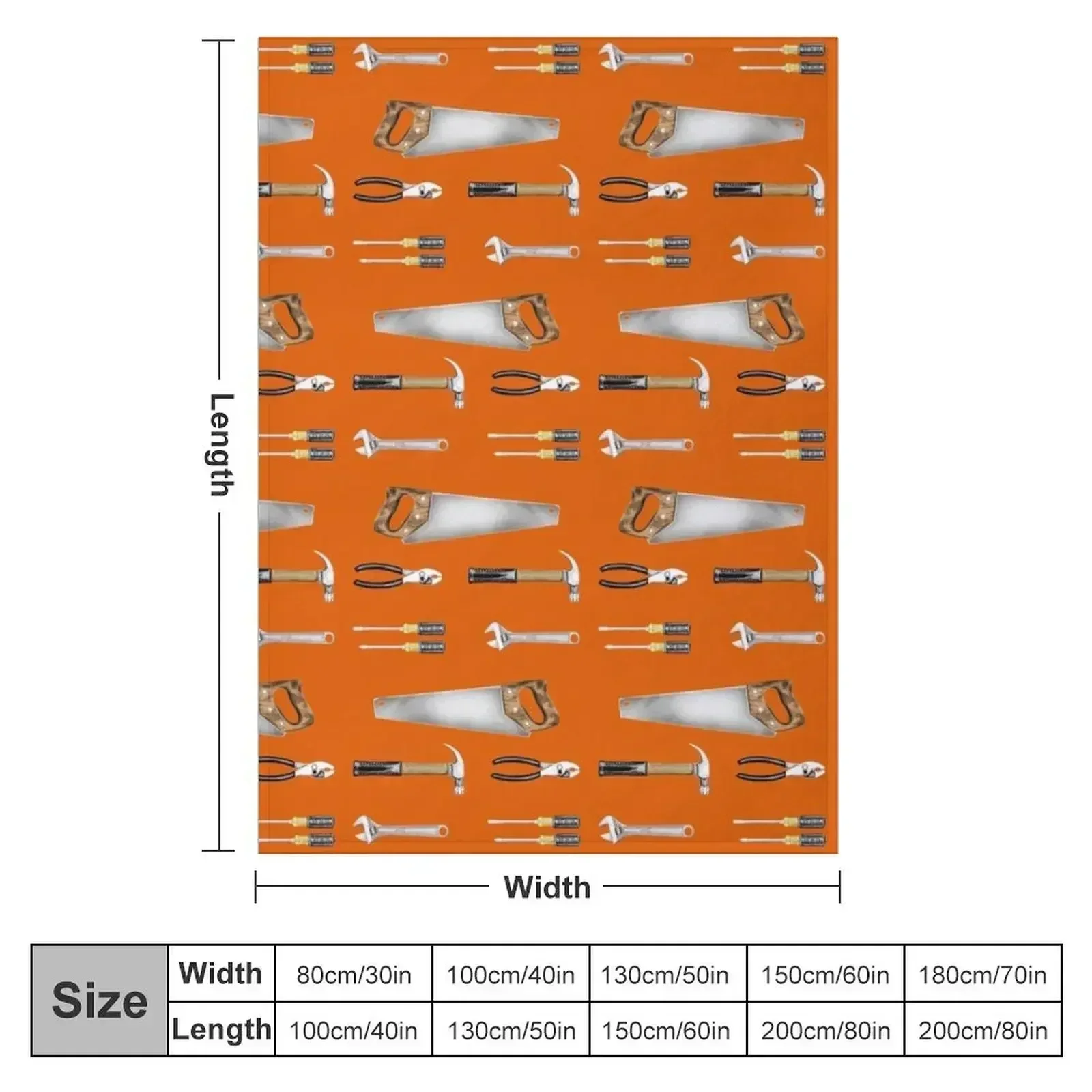 Handyman tools Throw Blanket couch cozy soft plush fuzzy picnic outdoor blanket