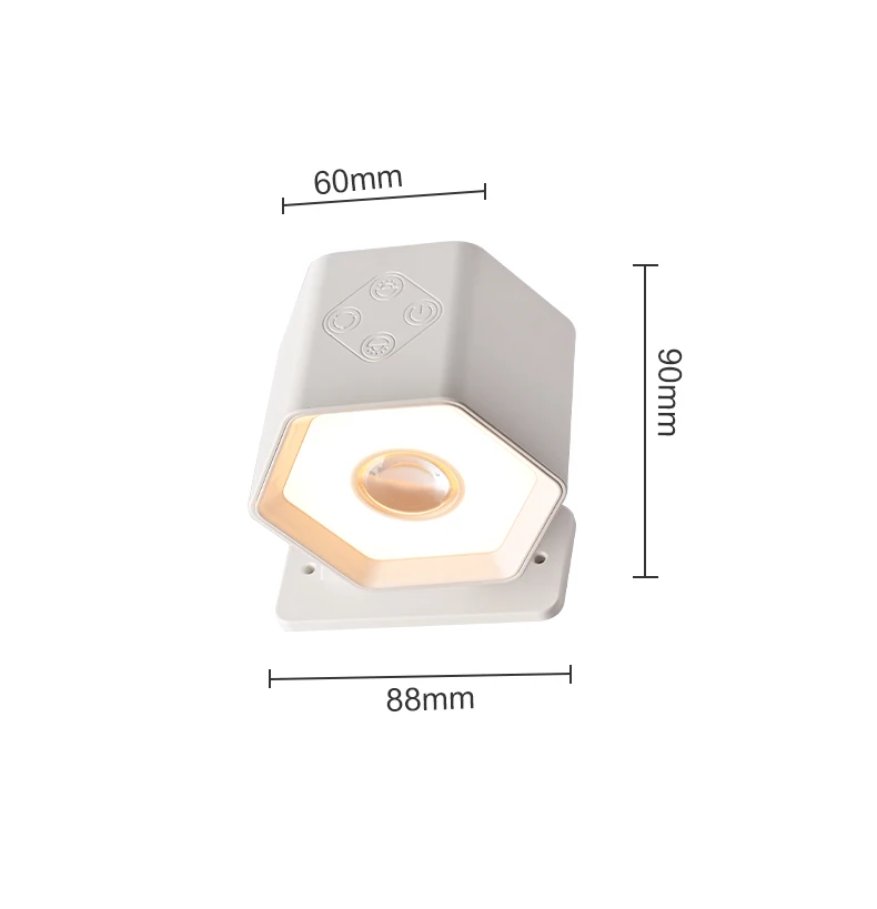 أضواء الجدار القابلة لإعادة الشحن، مصباح LED، بطارية 2000 مللي أمبير في الساعة لأعلى ولأسفل، مصباح جداري داخلي