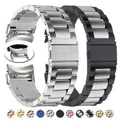 No Gaps Quick Fit Stainless Steel Strap For Samsung Galaxy Watch 6 Classic 43 47mm For 7 6 5 4 44 40mm 5 Pro 45mm Metal Bracelet
