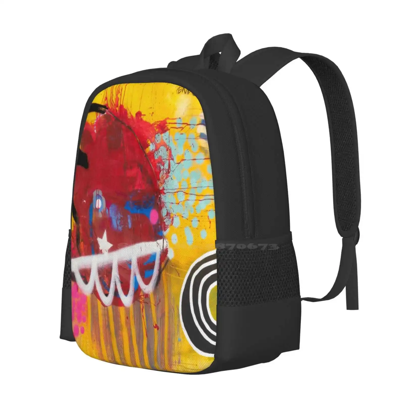 Look To The Rainbow #2. Fashion Pattern Design Travel Laptop School Backpack Bag Red Yellow Colour Color Urbanabstract Acrylic