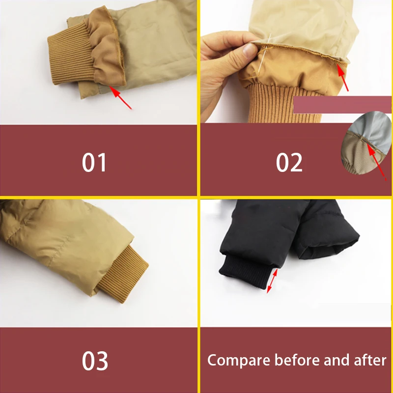 1 paio di cotone elastico a costine in tessuto lavorato a maglia piumino polsino anti-sporco antivento cappotto maglione polsino maniche finte accessori fai da te