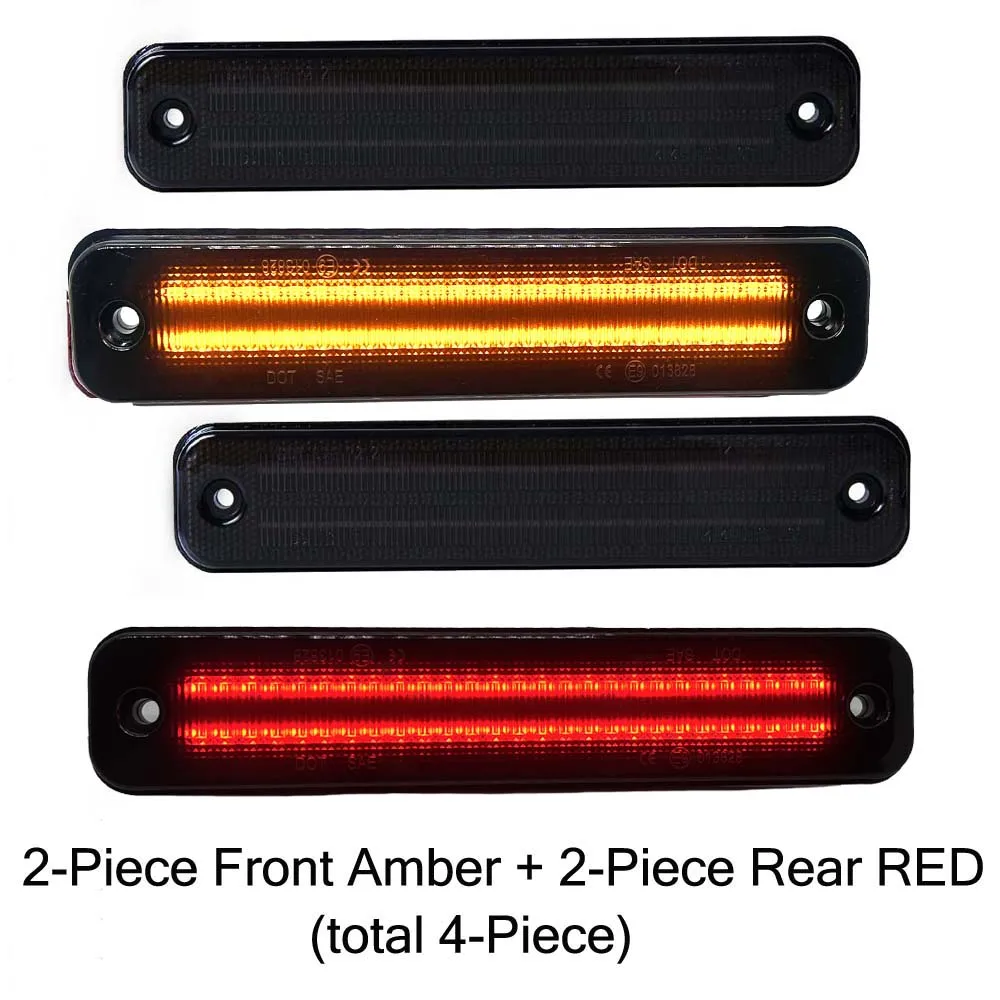 

Full LED Cab Roof Kit LED Side Marker Light Kit For 2003-2009 HUMMER H2 Smoked Front Rear Amber Red LED Turn Signal Warning Lamp