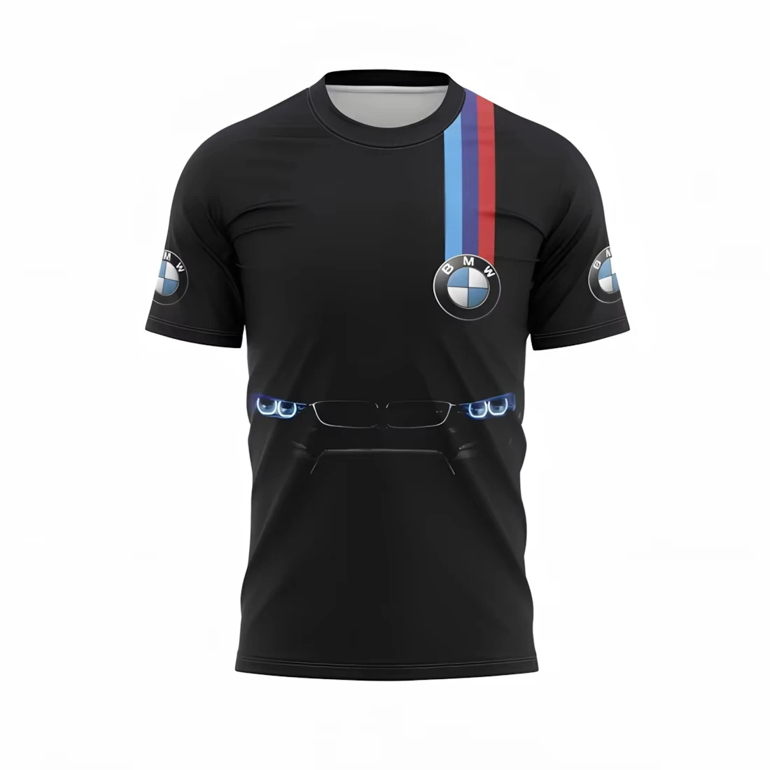 

BMW Printed Men's Summer T-Shirt With Unique Temperament Fashionable Loose And Comfortable Sports And Fitness Round Neck