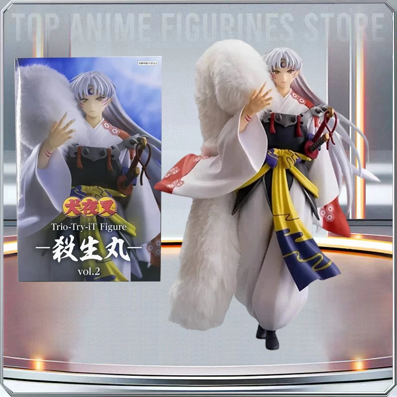 In Stock Original FuRyu Trio-Try-iT Figure InuYasha Sesshoumaru Vol.2 17CM Anime Action Figure Collectible Model Toys Gifts