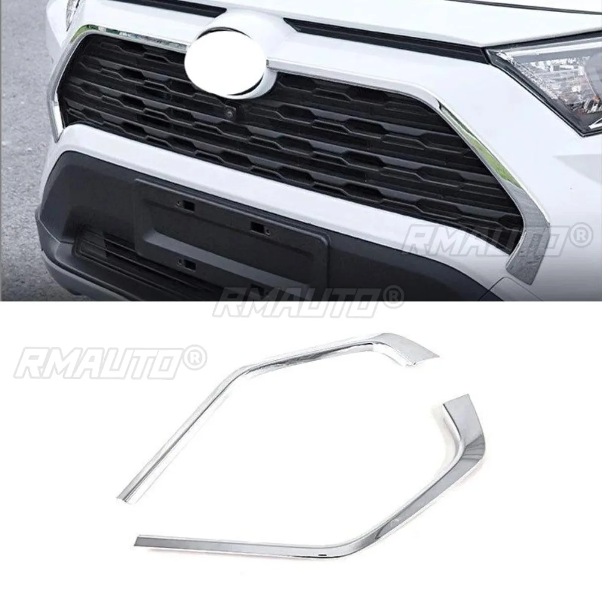 

Car Bumper Grill Decorative Strips Racing Grille Body Kit Front Bumper Grill Racing Grills for Toyota RAV4 2020+ Exterior Part