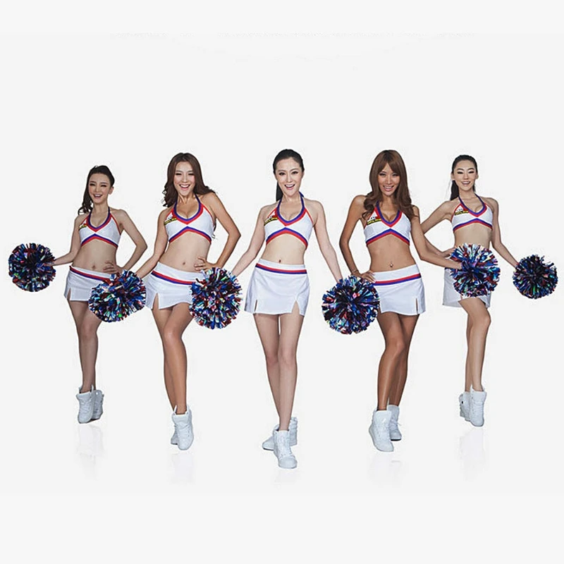 11UE Handheld Cheerleader Pompoms with Finger Rings for Kid Adult Team Spirit Sports Party Dance Cheering Cheerleader Pompoms