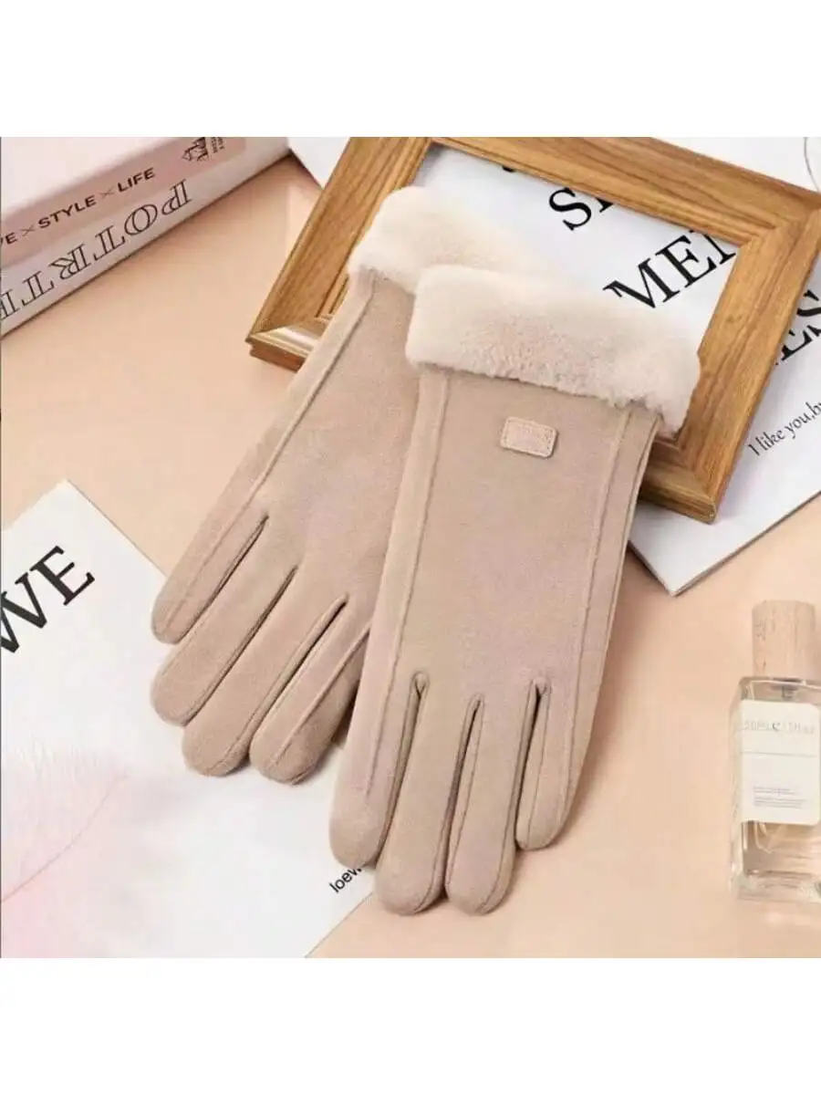 AliExpress 1pc Women's Thermal Lined Cycling Gloves, Winter Warmth Riding Gloves Halloween Accessories Winter Gloves