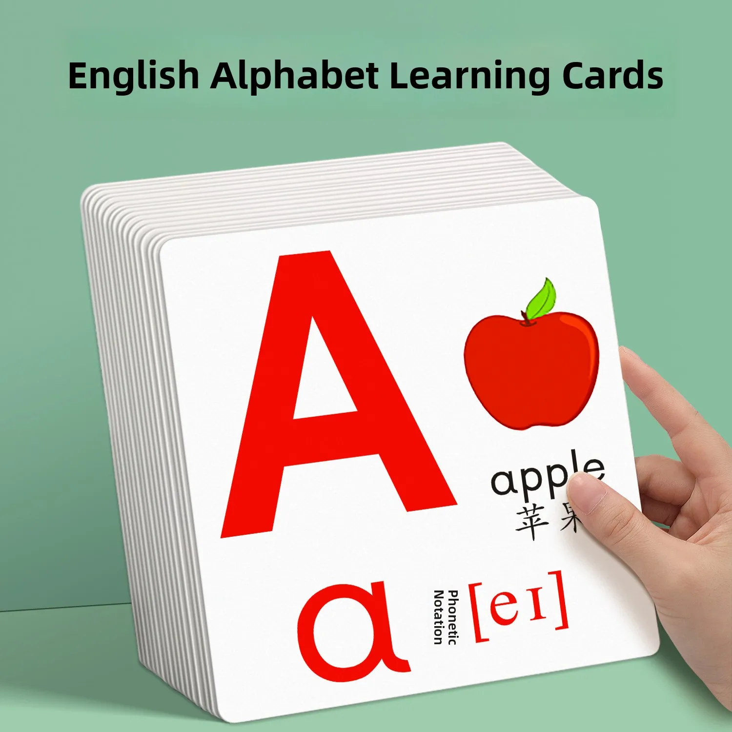 jouets-d'eveil-en-anglais-pour-la-maternelle-education-precoce-abcd-aides-pedagogiques-pour-la-premiere-annee-du-primaire-26-cartes-de-l'alphabet-anglais