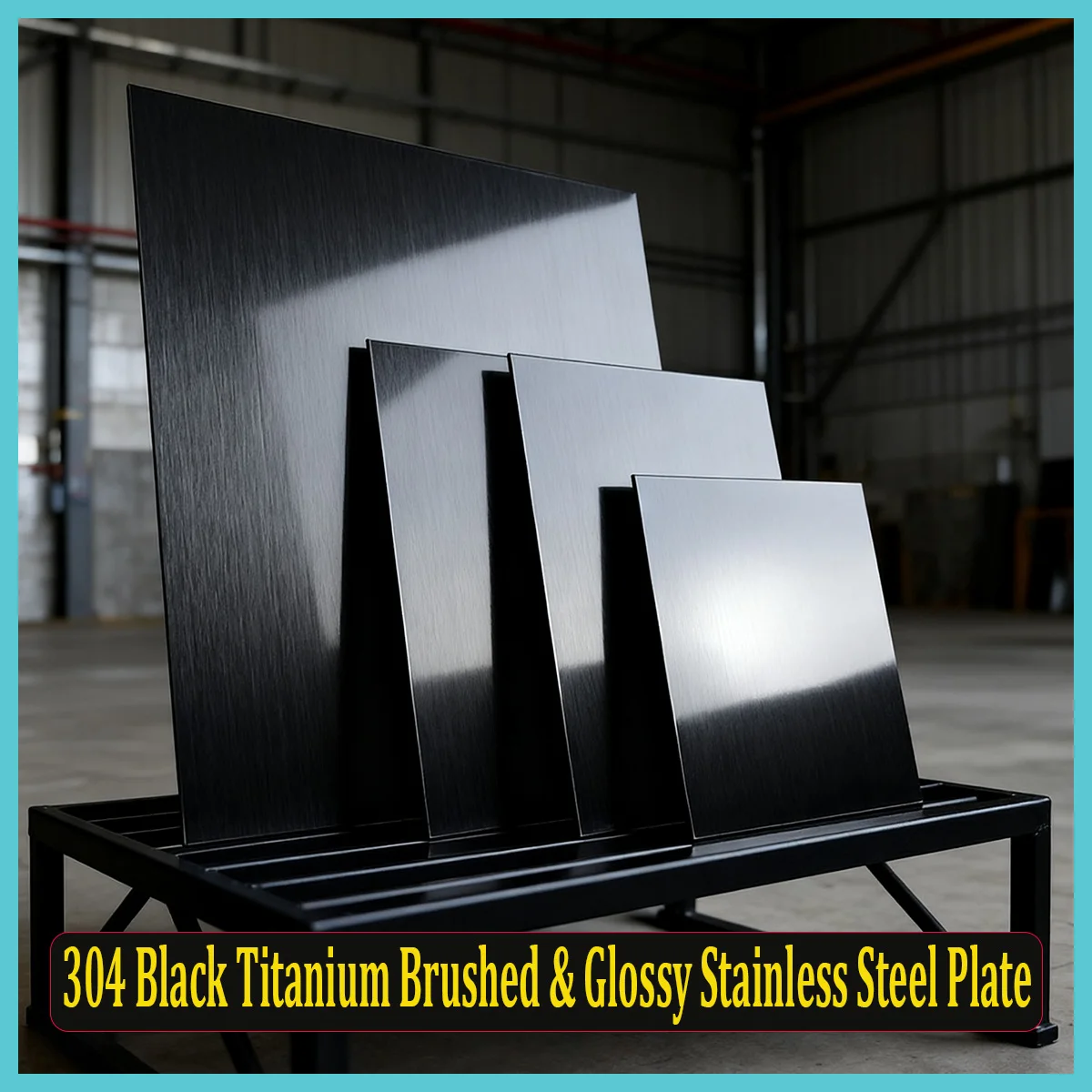 

304 Black Titanium Brushed & Glossy Stainless Steel Plate - Fingerprint Resistant, Customizable for Decoration Engineering Use