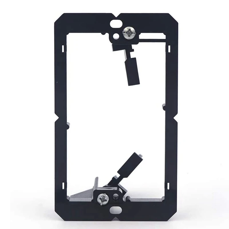 2X Ethernet Wall Plate With Low Voltage Mounting Bracket,Single Gang 2 Port Cat6 Keystone Ethernet Cable Wall Outlet