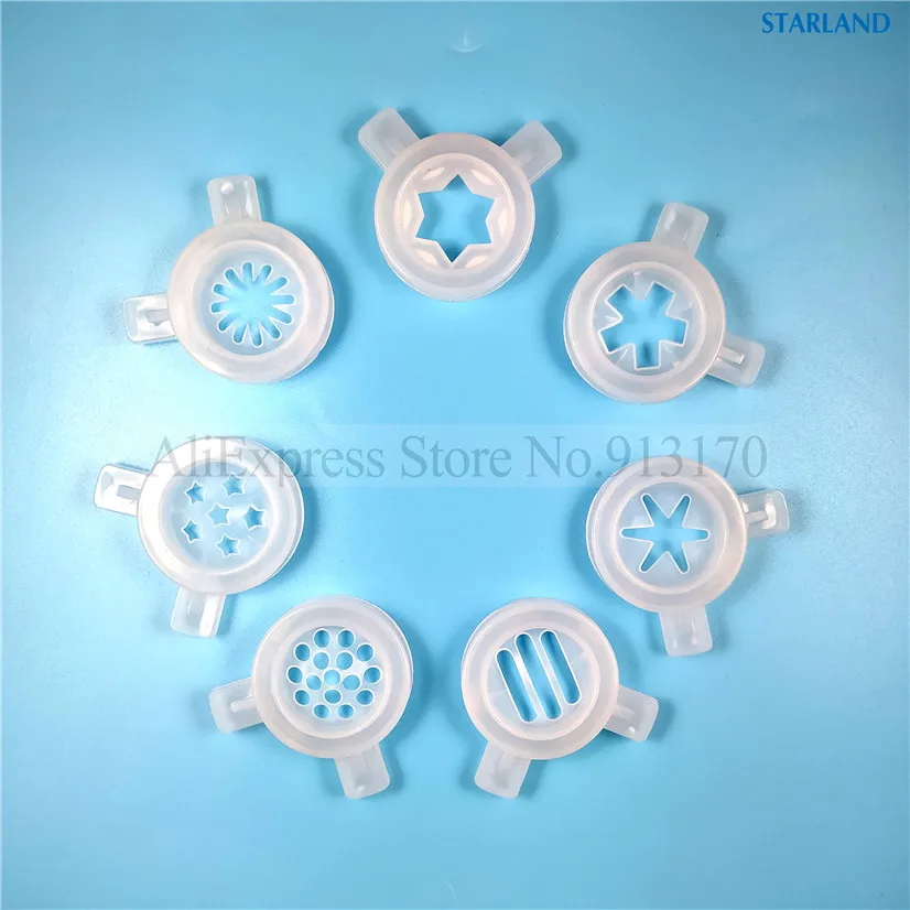 7 In 1 Fantastic Ice Cream Modeling Caps New Parts BQL818 Soft Ice Cream Machines Nozzle Lids Accessories 37mm Inner Diameter