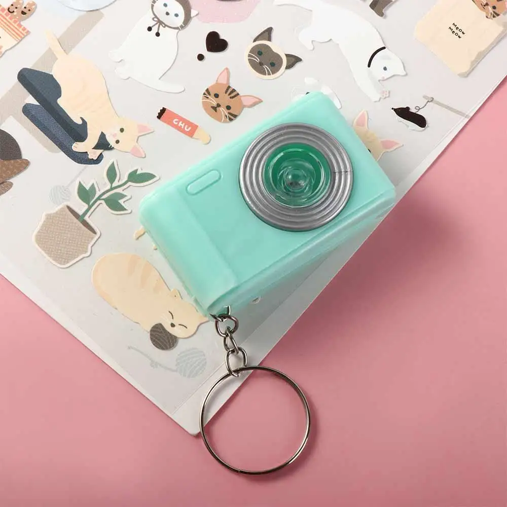 LED 카메라 전기 발광 키체인 플라스틱 야광 카메라 자동차 키링 미니 손전등 미니 카메라 장난감 LED 키홀더