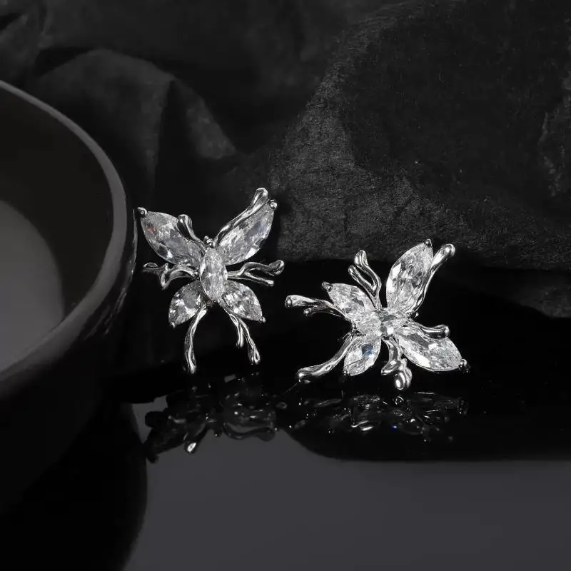 Shining Butterfly Earphone Clip Alloy Material Advanced Freeclip Earphone Drill Buckle