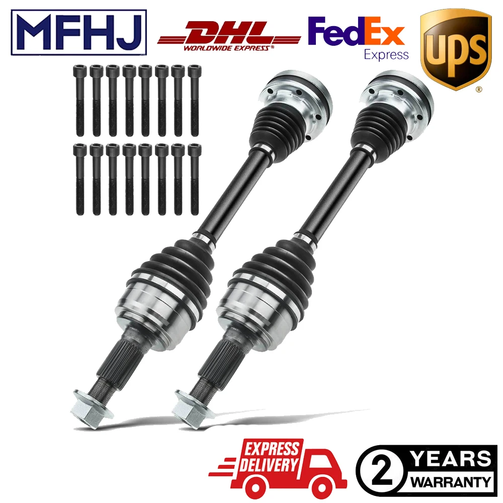 2x Front Left & Right CV Axle Assembly For Porsche Cayenne 11-21 Automatic Trans 95834903800, 95834903801, 95834903802